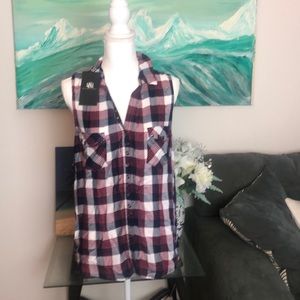 Rock & Republic Flannel Tank Top